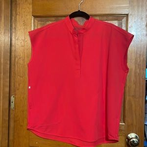 Figs pop red scrub top